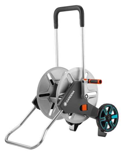 Carrete de manguera de metal sobre ruedas AQUAROLL EASY, para mangueras de 60m, 15mm