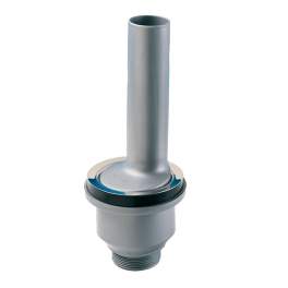 2p drain with overflow tube in grey PP, length 170mm - Lira - Référence fabricant : 9.6881.10
