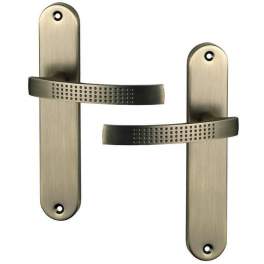 Door handle with matte gunmetal barrel, without hole - Alpertec - Référence fabricant : 537614