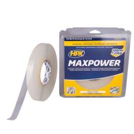 MAX POWER permanent double-sided tape, transparent, 19m x 5m - HPX - Référence fabricant : HT1905