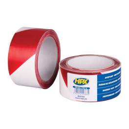 Boundary tape, white and red, 50 mm x 100m, RUBALISE - HPX - Référence fabricant : B50100