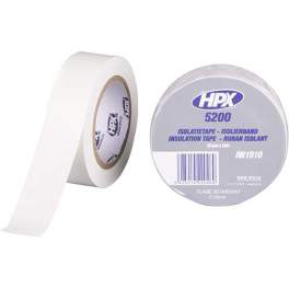 Ruban isolant PVC TAPE 5200, blanc, 15 mm x 10m - HPX - Référence fabricant : IW1510