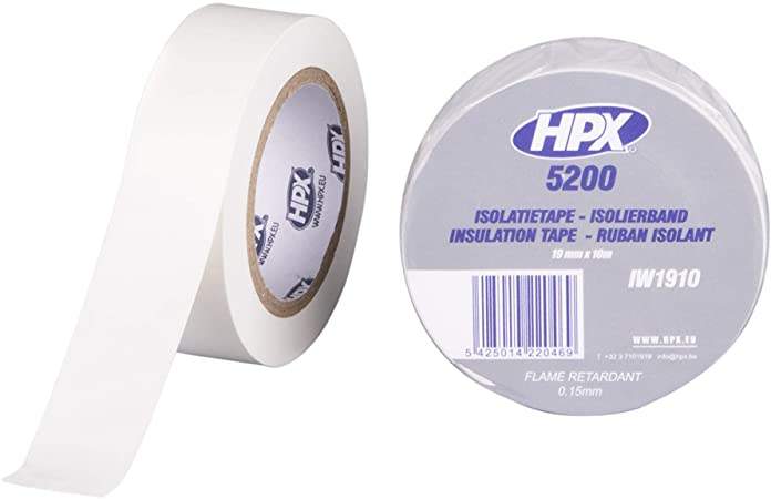TAPE 5200 PVC insulation tape, white, 15mm x 10m