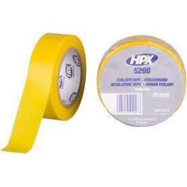 Cinta aislante de PVC TAPE 5200, amarilla, 15mm x 10m - HPX - Référence fabricant : IY1510