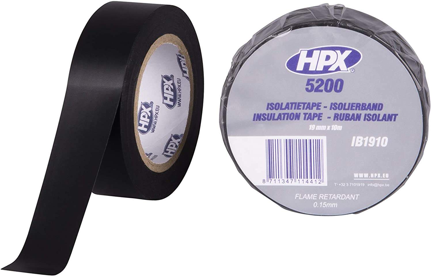 TAPE 5200 PVC insulation tape, black, 19mm x 10m