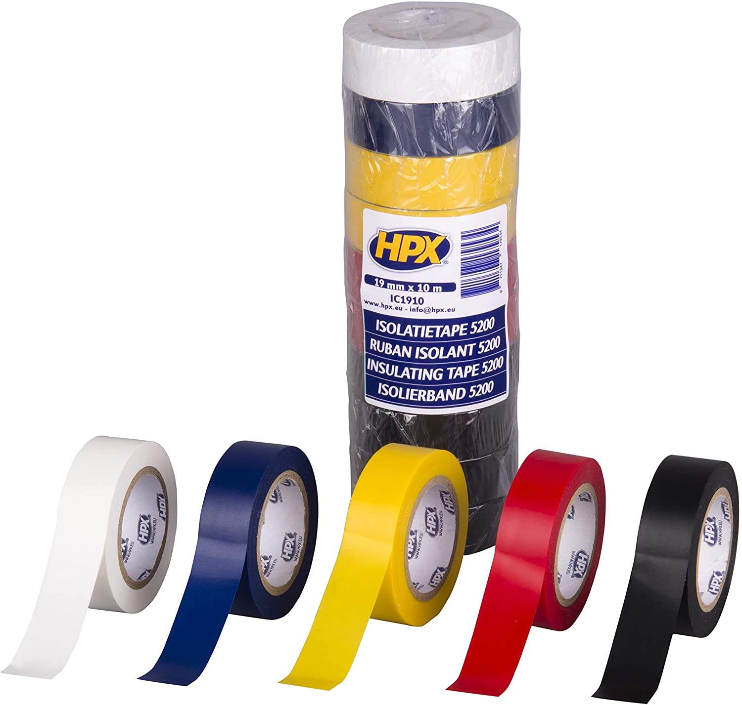 PVC insulation tape TAPE 5200, set of 10, 19mm x 10m