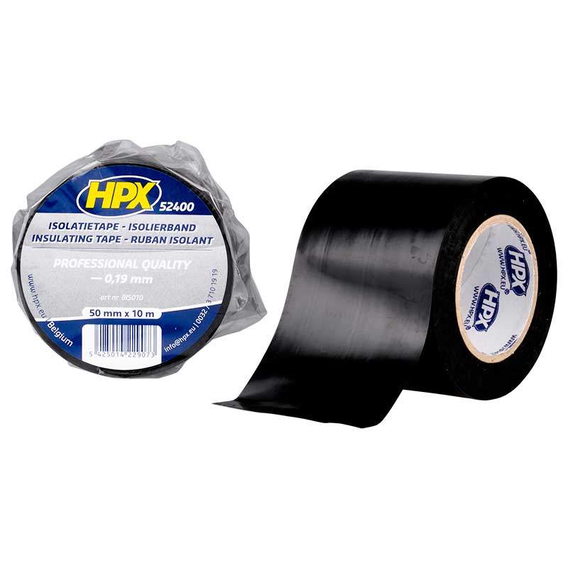 PVC insulation tape TAPE 52400, black, 50mm x 10m