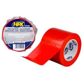Ruban isolant PVC TAPE 52400, rouge, 50 mm x 10m - HPX - Référence fabricant : RI5010