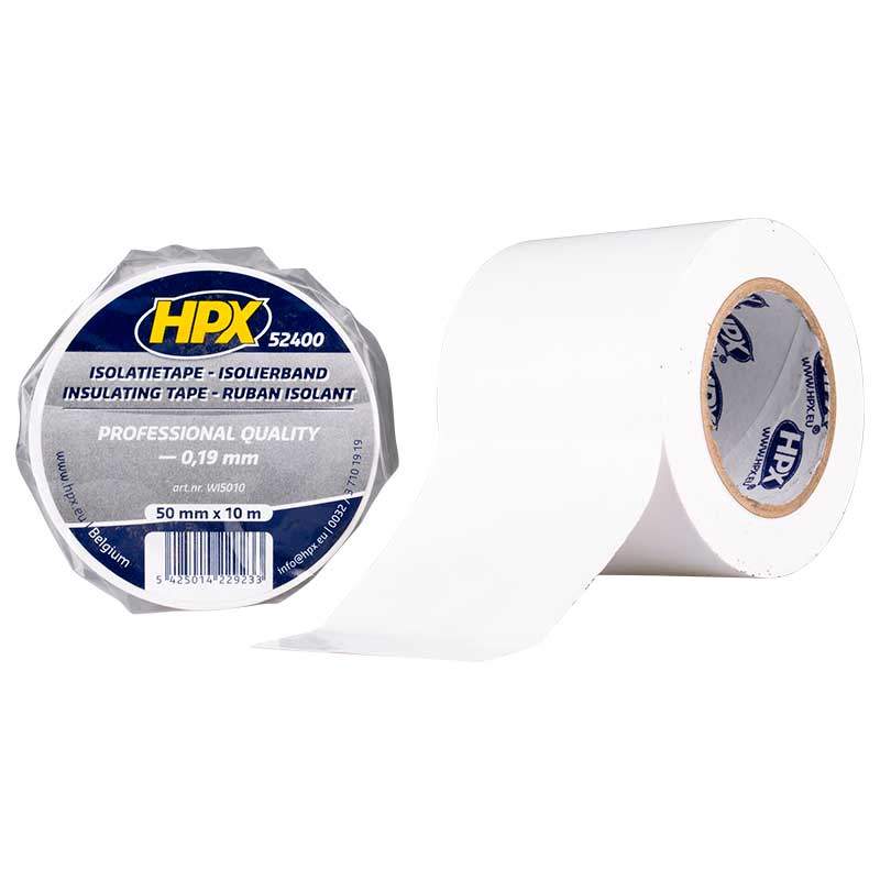 PVC insulation tape TAPE 52400, white, 50mm x 10m