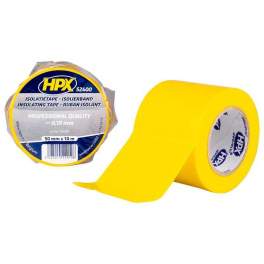 Ruban isolant PVC TAPE 52400, jaune, 50 mm x 10m - HPX - Référence fabricant : YI5010