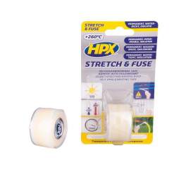 Self-vulcanising stretch tape with transparent nozzle, 25mm x 3m - HPX - Référence fabricant : SI2503