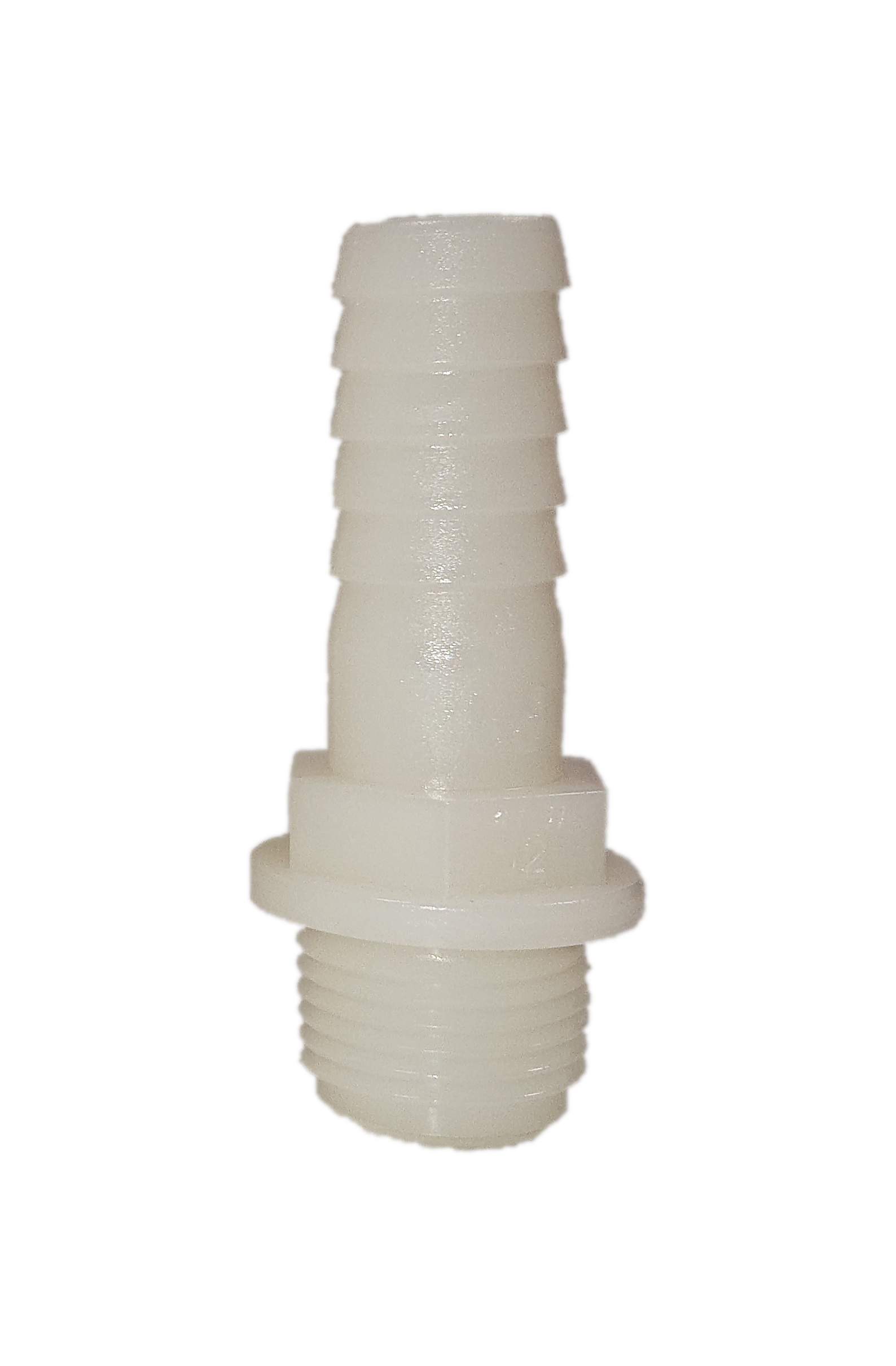 Raccord cannelé polyamide mâle 15x21 pour tuyau 16 mm