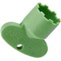 Green plastic key for 18.5x100 male integrated aerator