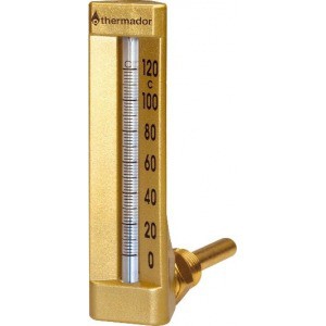 Termómetro industrial de 0°C a 120°C cuadrados