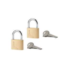 Set of 2 padlocks Type 1, 40mm, steel shackle, 4 keys - THIRARD - Référence fabricant : 180044