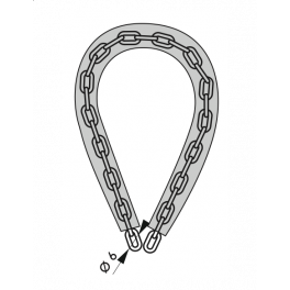 LOOPS anti-theft chain, length 0.60m, diameter 6mm - THIRARD - Référence fabricant : 903456