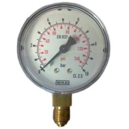 Manómetro de presión en seco D.63 Radial de 0 a 10 bar - Sferaco - Référence fabricant : 1643006