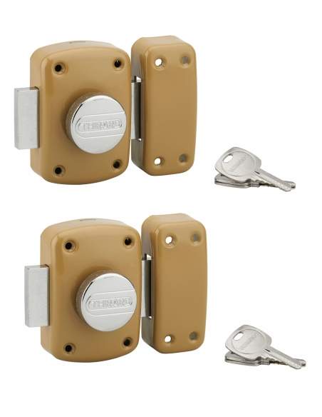 Pack of 2 locks 2310, cylinder 45mm, bronze, 6 keys