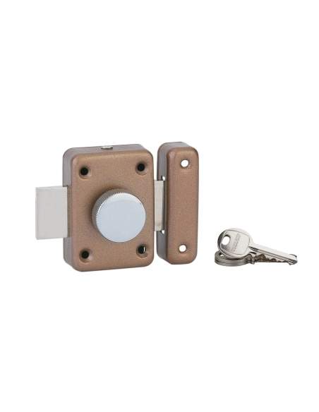 Alouette cylinder lock 35mm, epoxy bronze, 3 keys