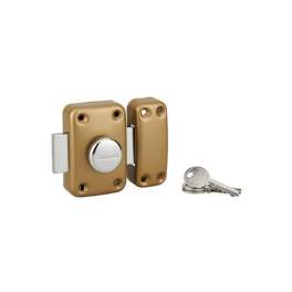 Lock APACHE, knob and cylinder, 45mm, gold epoxy, 3 keys - THIRARD - Référence fabricant : 290501