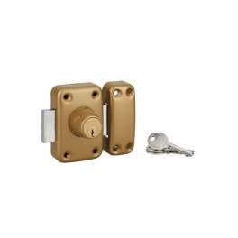 Lock APACHE, double cylinder, 45mm, gold epoxy, 3 keys - THIRARD - Référence fabricant : 292501
