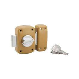 Lock CORVETTE, button cylinder 30mm, epoxy gold, 3 keys - THIRARD - Référence fabricant : 303014