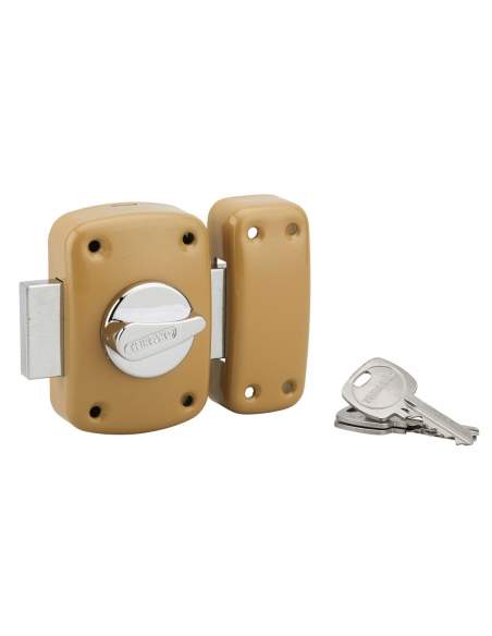 Lock CORVETTE, button cylinder 30mm, epoxy gold, 3 keys