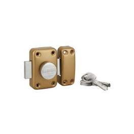 Traffic lock 6 with knob and cylinder 45mm, epoxy gold, 4 keys - THIRARD - Référence fabricant : 290502