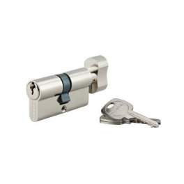 PROFILE STD cylinder with knob, nickel-plated brass, 30x30 mm, 3 keys - THIRARD - Référence fabricant : 214061