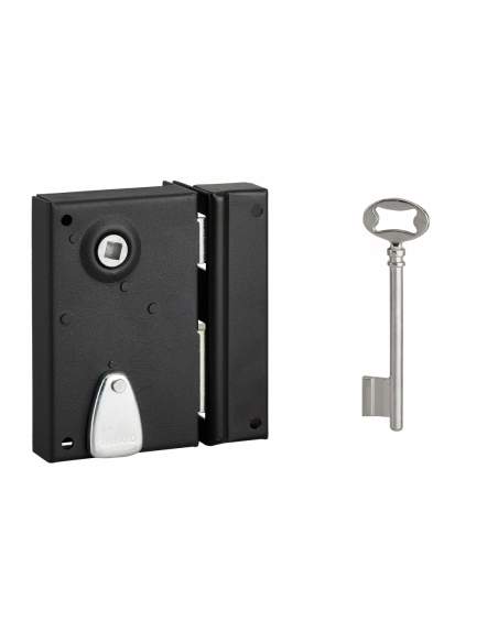 Vertical surface lock, deadbolt, 1/2 turn, 70x110, right, 1 key