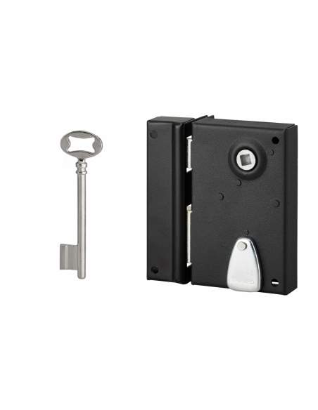Vertical surface lock, deadbolt, 1/2 turn, 70x110, left, 1 key