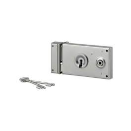 Lock for gate, 1/2 turn deadbolt, zinc plated, 140x82, left - THIRARD - Référence fabricant : 900129