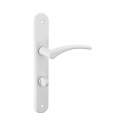 Door handle, Hebe, white lacquered, E195, with locking mechanism