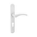Hebe door handle, white lacquered, E195, with cylindrical hole