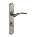 Selen door handle, alu satin nickel, E195, with locking mechanism