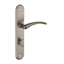Selen door handle, alu satin nickel, E195, with locking mechanism - THIRARD - Référence fabricant : 590231