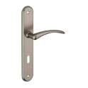 Selen door handle, satin nickel aluminium, E195, with key hole