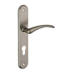 Selen door handle, alu satin nickel, E195, with round hole - THIRARD - Référence fabricant : 590233
