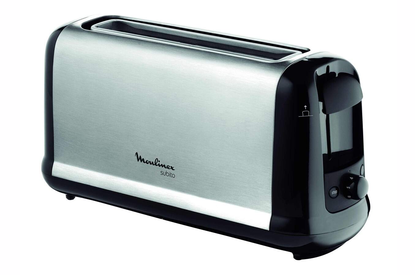  Moulinex Subito black and brushed stainless steel toaster