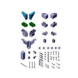 Screw and corner fixing kit for wall box GLAX A 1,2,3 - Novellini - Référence fabricant : R01BGLCA01-K
