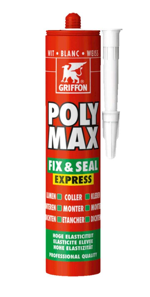 Adhesive sealant, poly max express white 425g