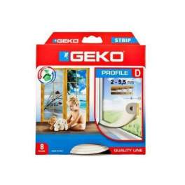 Adhesive seal in EPDM D-profile, white, 6x6m x 9mm (2x3m) - GEKO - Référence fabricant : 67200030