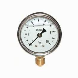 Radial glycerine pressure gauge D.63 from 0 to 10 bar - Sferaco - Référence fabricant : 1613006
