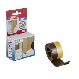 Adhesive door sill in soft PVC, 38mm x 100cm, brown - GEKO - Référence fabricant : 67200555