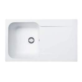 Build-in sink white, 86x50 cm, 1 bowl, 1 drainer, KITE 100 - Franke - Référence fabricant : 478885