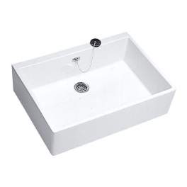 Stamped kitchen sink 70x50cm with 20cm overflow - Geberit - Référence fabricant : 361370000