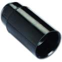 Lampholder E14, smooth, black, diameter 10, 60W, 2A, 250V, anti-rotation