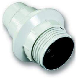 E14 white threaded socket, with ring, diameter 10, 6W, 2A, 250V - Electraline - Référence fabricant : 70135