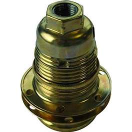 E14 gold threaded socket with 2 rings, diameter 10, 60W, 2A, 250V - Electraline - Référence fabricant : 70125