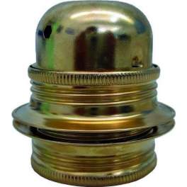 Fassung E27 gold mit Gewinde und 2 Ringen, Durchmesser 10, 150W, 4A, 250V - Electraline - Référence fabricant : 70129